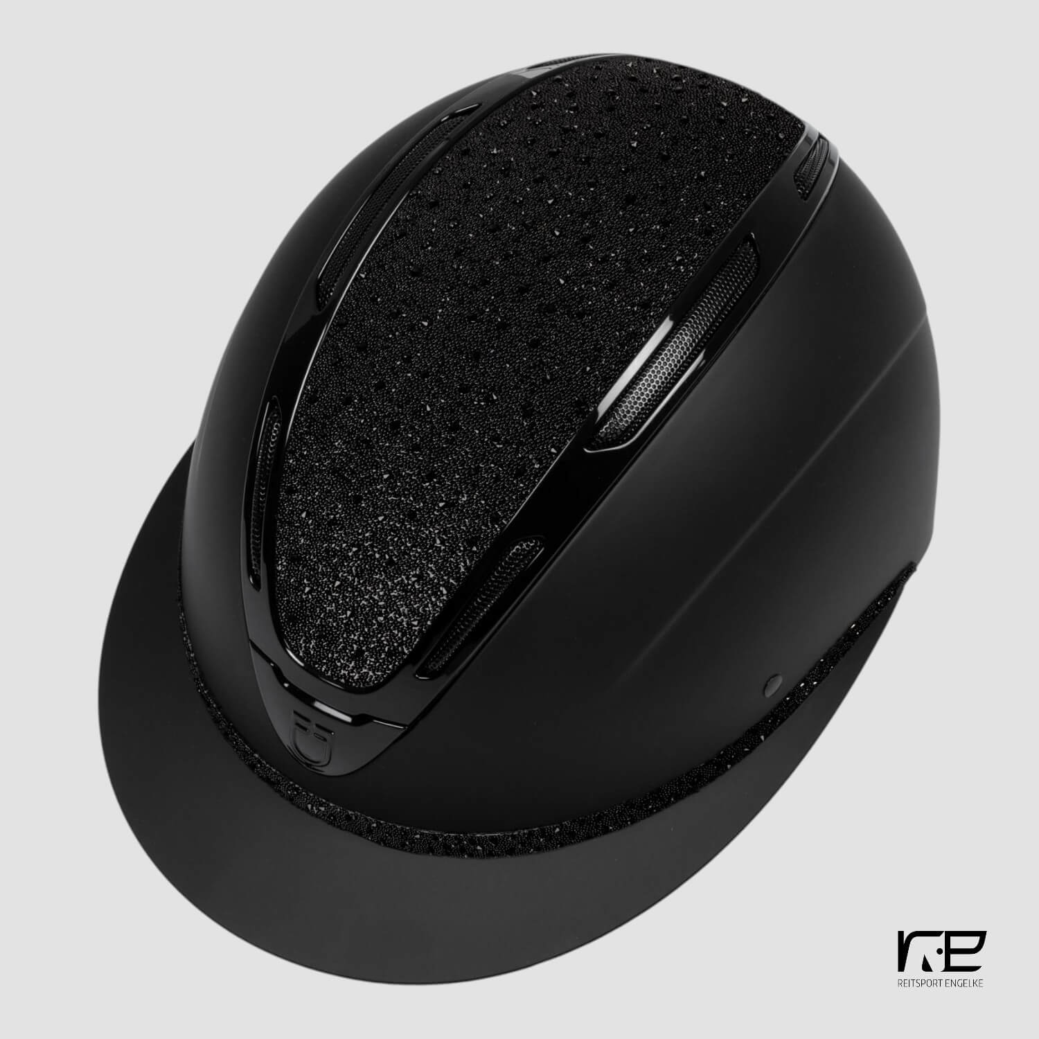 Equestro Apocalipse Helm Matt Black mit Strass Black