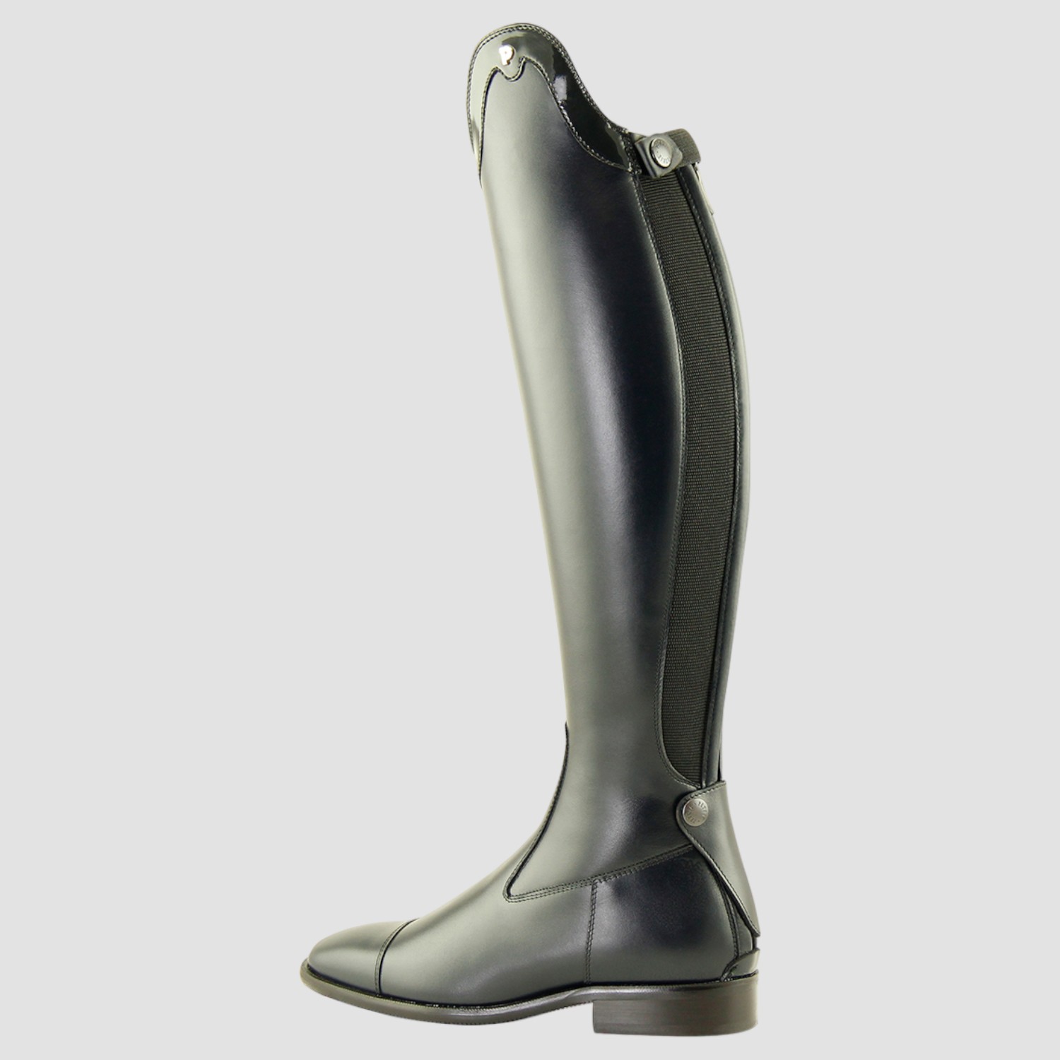 Petrie Reitstiefel Palermo schwarz mit Top Lack und Strass