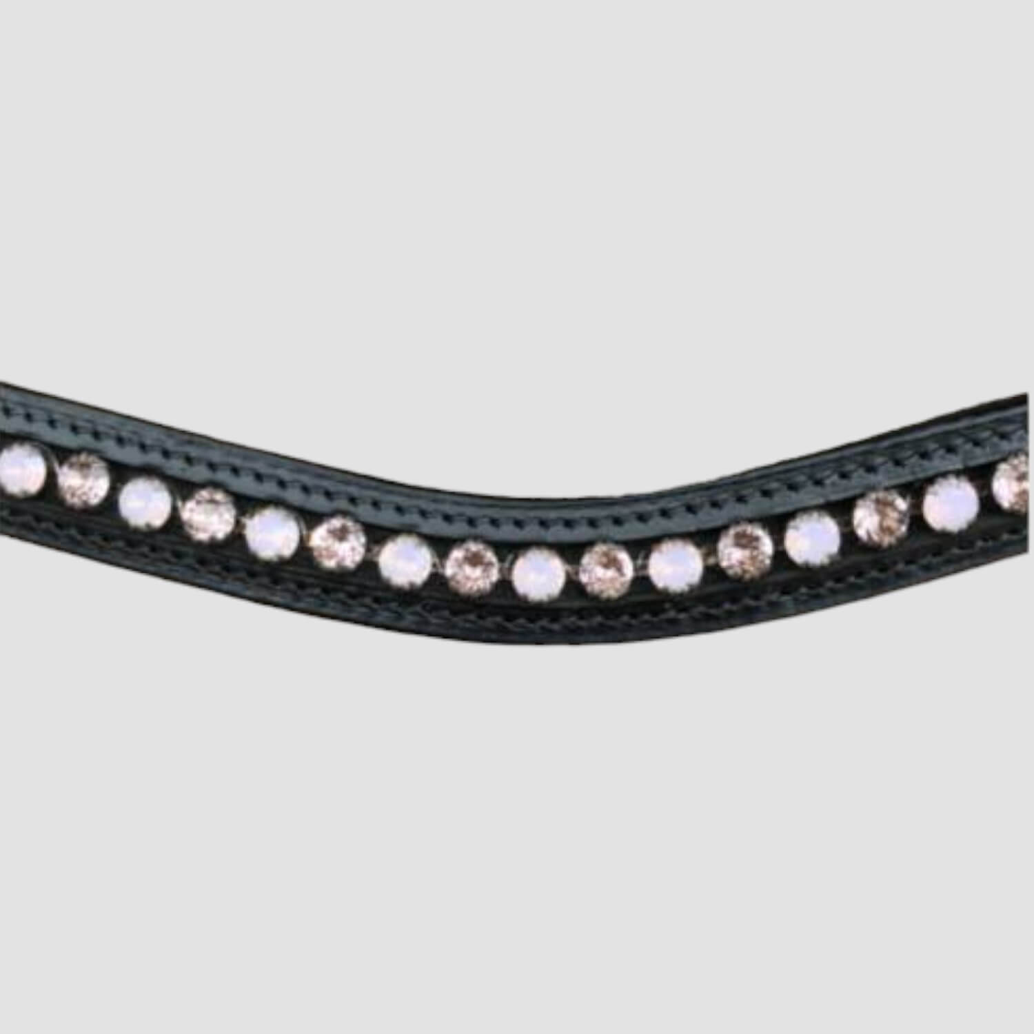 Euroriding Stirnband Glitzer Clear/Milky Curved