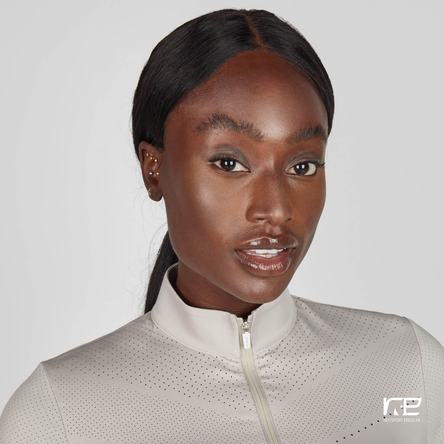 Pikeur Lasercut Langarmshirt The Core Pearl Gray