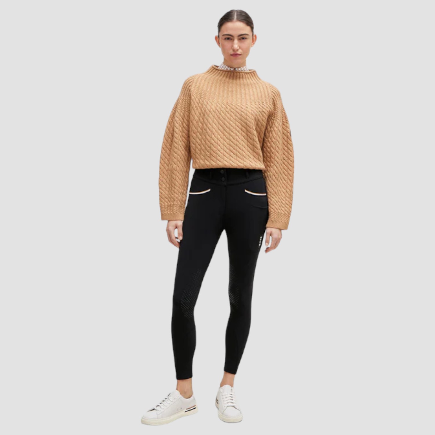 BOSS Equestrian Hannah Highwaist Kniebesatz Reithose Black