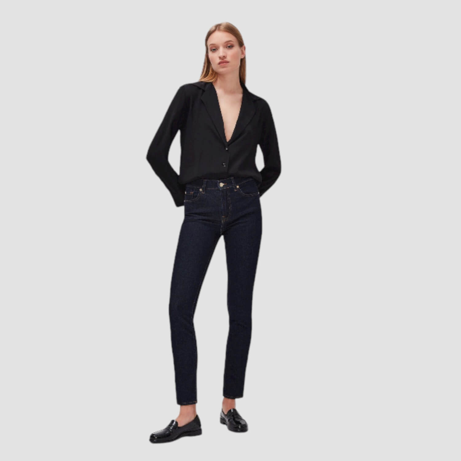 7forallmankind Jeans Roxanne Royal Dark Blue