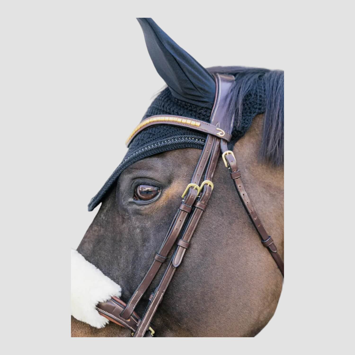 Kentucky Fliegenhaube Wellington mit Metall Kette Soundless Schwarz